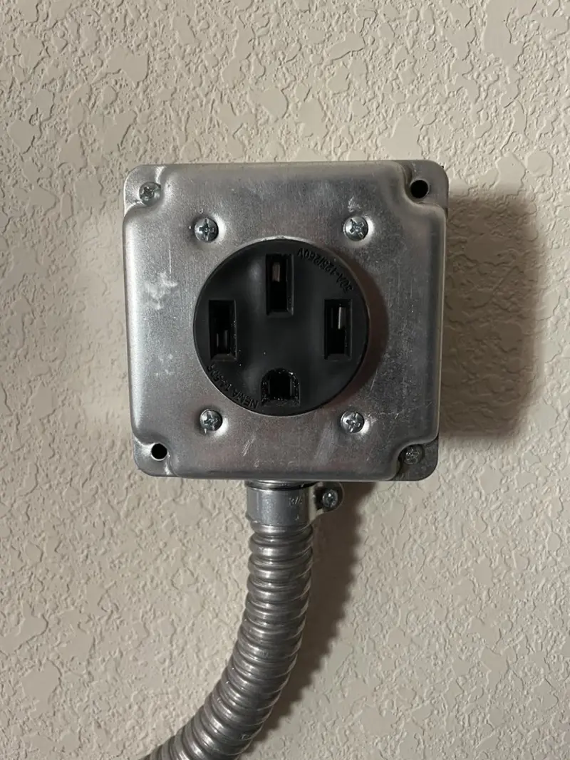 NEMA 14-50 outlet installed for Smart Home Electrical in Piedmont